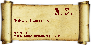 Mokos Dominik névjegykártya
